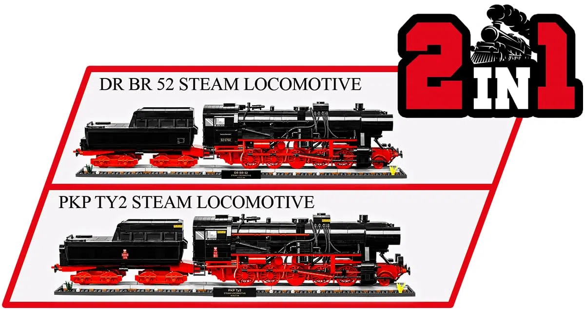 DR BR 52Steam Locomotive & Railway Semaphore Scale 1:35, Schwarz
