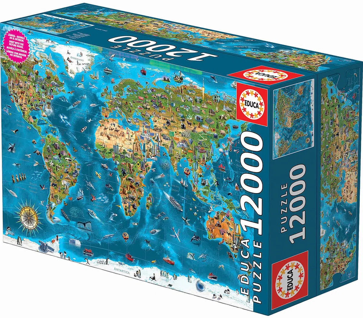 Educa - Puzzle de 12000 pièces pour Adultes | XXL Puzzles. Merveilles du Monde. Recommandé à partir de 14 Ans(19057)