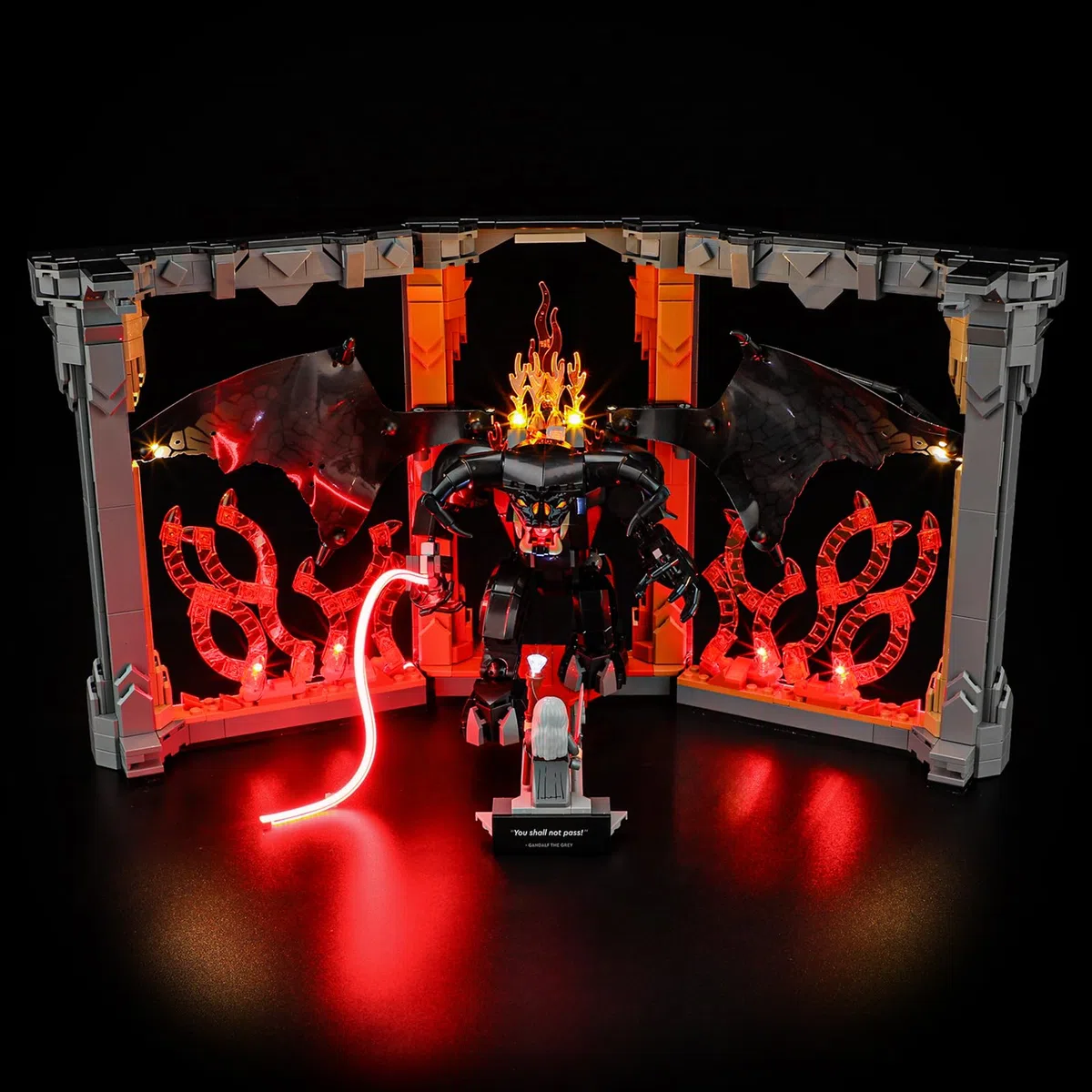 BRIKSMAX Kit d'éclairage 2.0 pour Lego-Balrog Book Nook – Éclairage LED innovant compatible avec Lego Marvel 10367 – Modèle non inclus