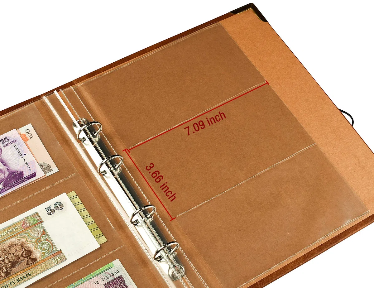 Ettonsun Lot de 120 pochettes en papier pour collection de billets de banque et billets de banque