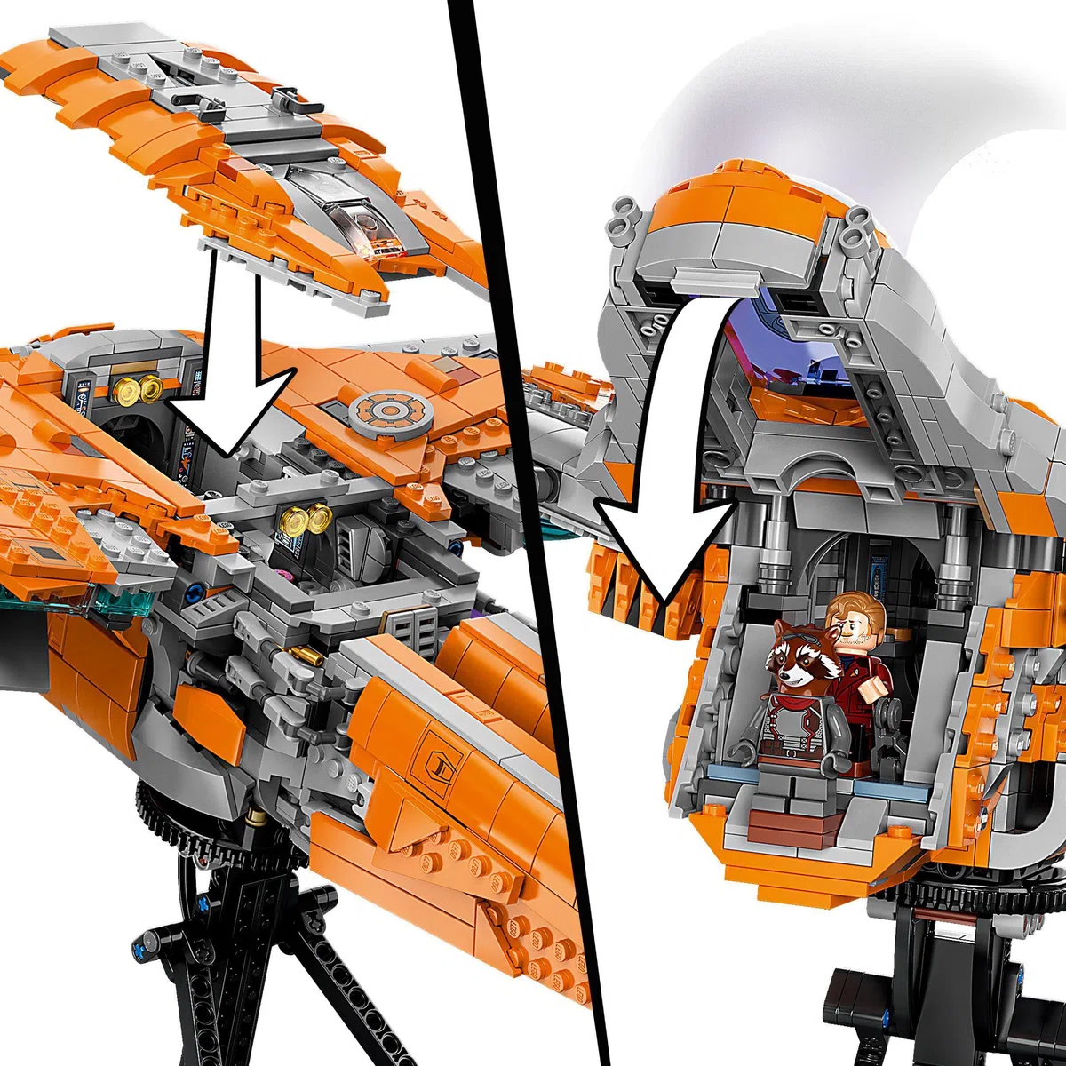 LEGO 76193 Marvel Le Vaisseau des Gardiens de la Galaxie – Jouet Avengers Jeu de Construction avec Mini Figurines Thor & Star-Lord