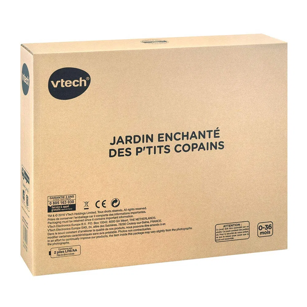 VTech - Jardin Enchanté des P'tits Copains, Tapis d'Éveil Bébé, Jeu Musical et Évolutif, Jouet d'Activité et de Développement, Piano Interactif, Hochets, Cadeau de Naissance - Contenu en Français