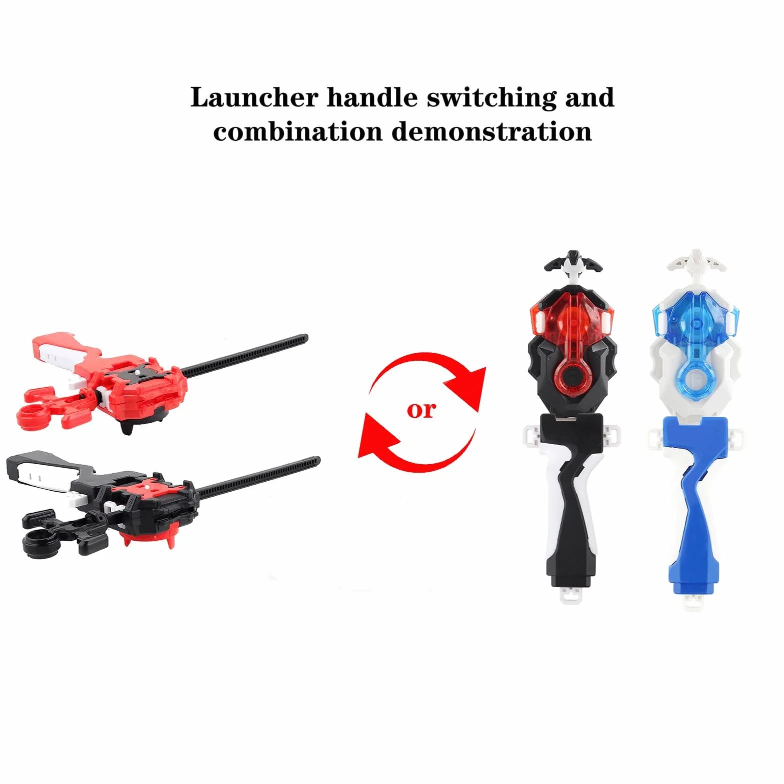 8 in 1 Toupie Gyros Turbo Set, 4D Combat Gyros Battle with Launcher Gyros, INCL 4 Pieces Gyros Launcher Set, AA