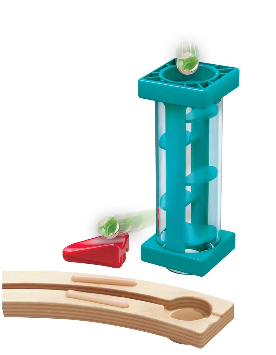 Hape Circuit à Billes en Bois Castle Escape Quadrilla, 51 Pièces + 50 Billes - Circuit Sonore avec 3 Clochettes - Jeux de Construction en Bois - Jeu Enfant de 4 Ans et Plus, Fille et Garçon