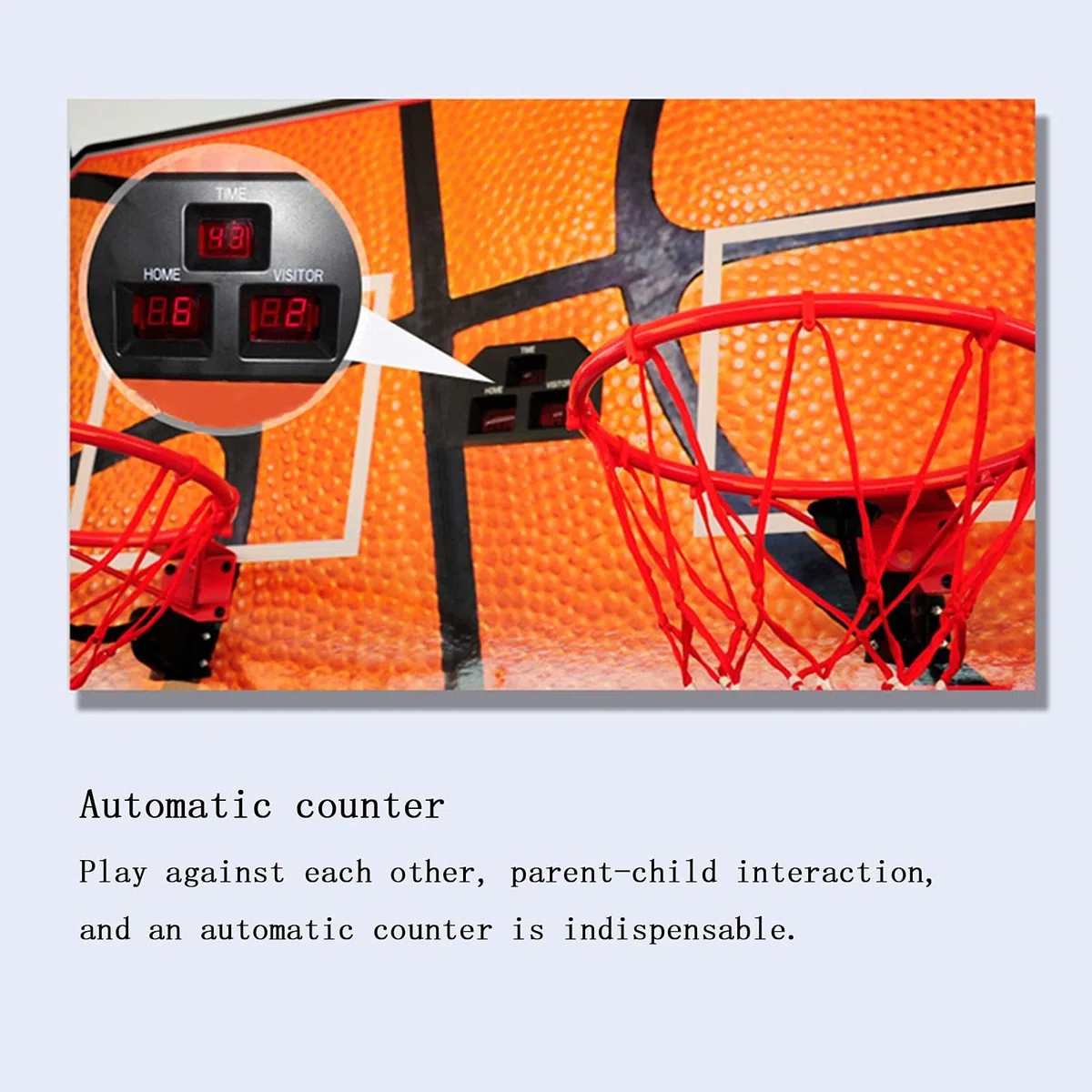 Jeu d'arcade de basket-ball – Double cerceau avec 8 modes de jeu, comprend 4 balles, parfait pour le divertissement intérieur à la maison