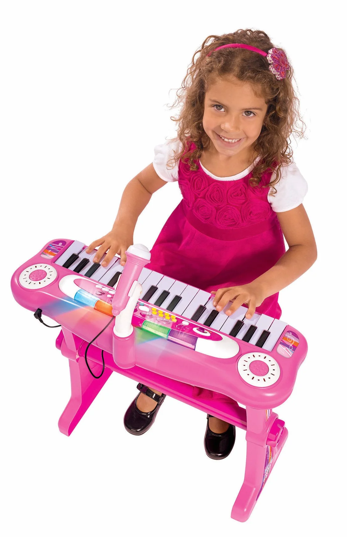 Simba - 106830690 - Clavier sur Pied - My Music World avec Tabouret - Girls, Noire