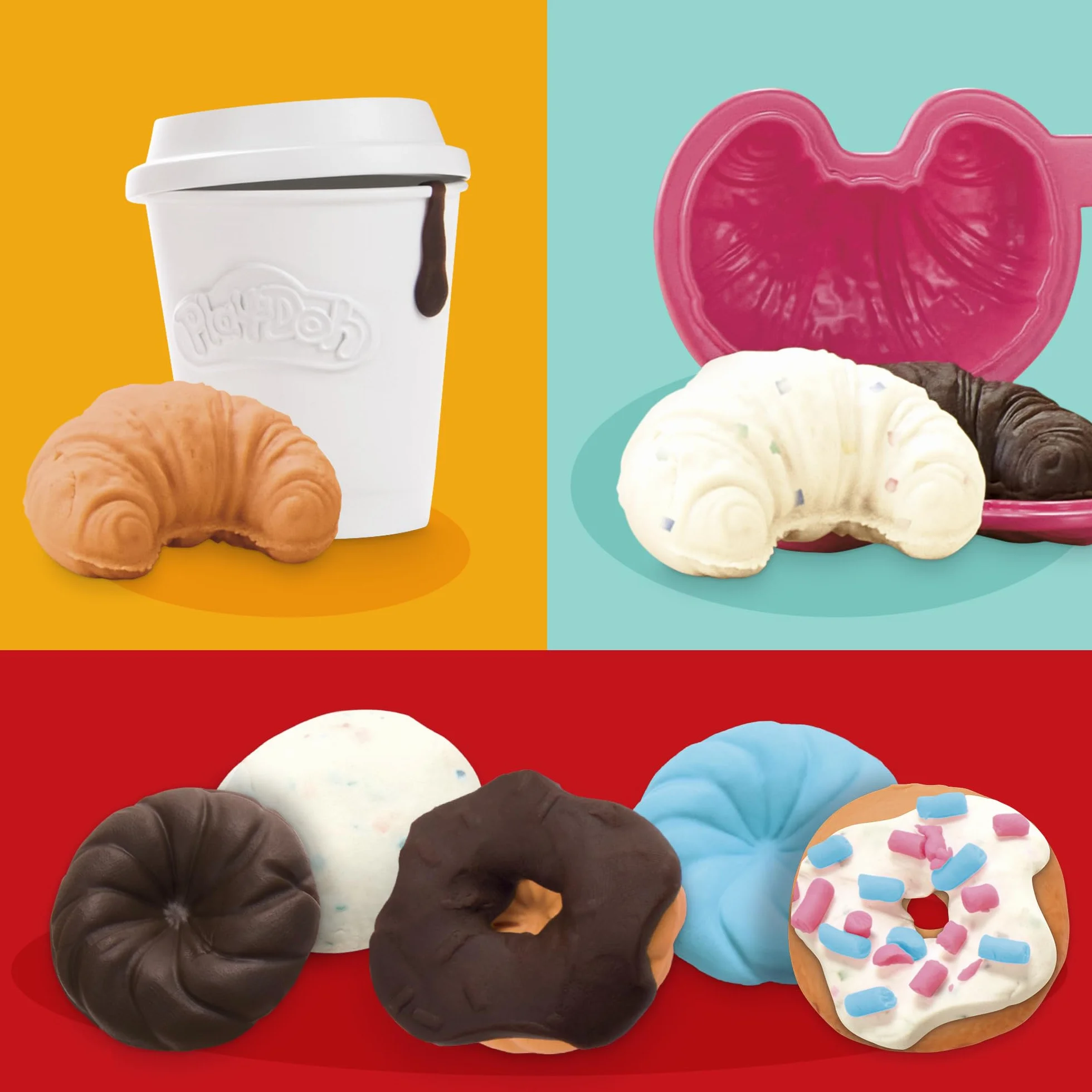 Play-Doh Le Magasin de Beignets, Coffret de pâte à Modeler, Jouet de Nourriture factice, Loisirs créatifs pour Enfants, dès 3 Ans