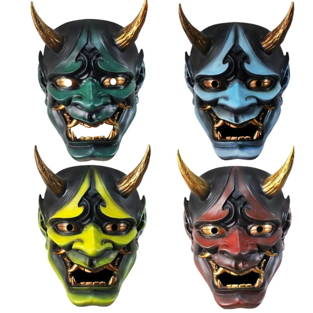 Masque Hannya Japonais, Masque Fantôme D'horreur D'horreur en Résine, Masques de Démon D'horreur Japonais, pour les Accessoires de Performance de Scène Halloween