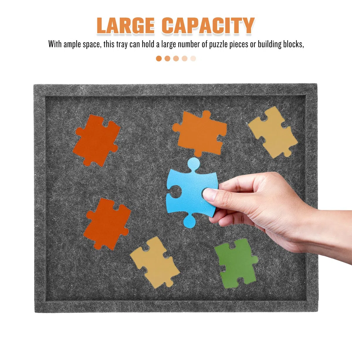 Trieur de Pièces de Puzzle 6 Pièces en Feutre, Plateau Empilable