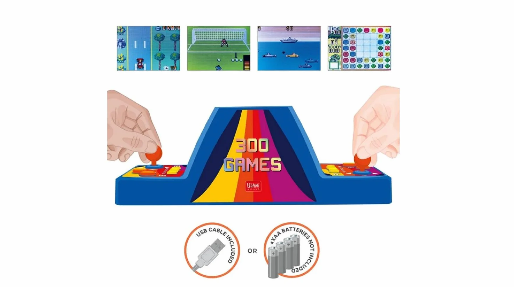 Legami - Mini Jeu vidéo, Couleur Bleue, HTH0001
