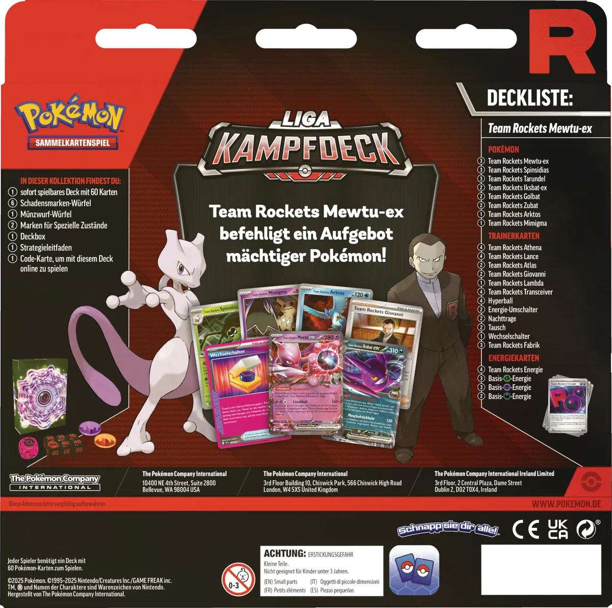Pokémon (Jeu de Cartes à Collectionner), Deck de Combat de la Ligue PKM Rockets Mewtu