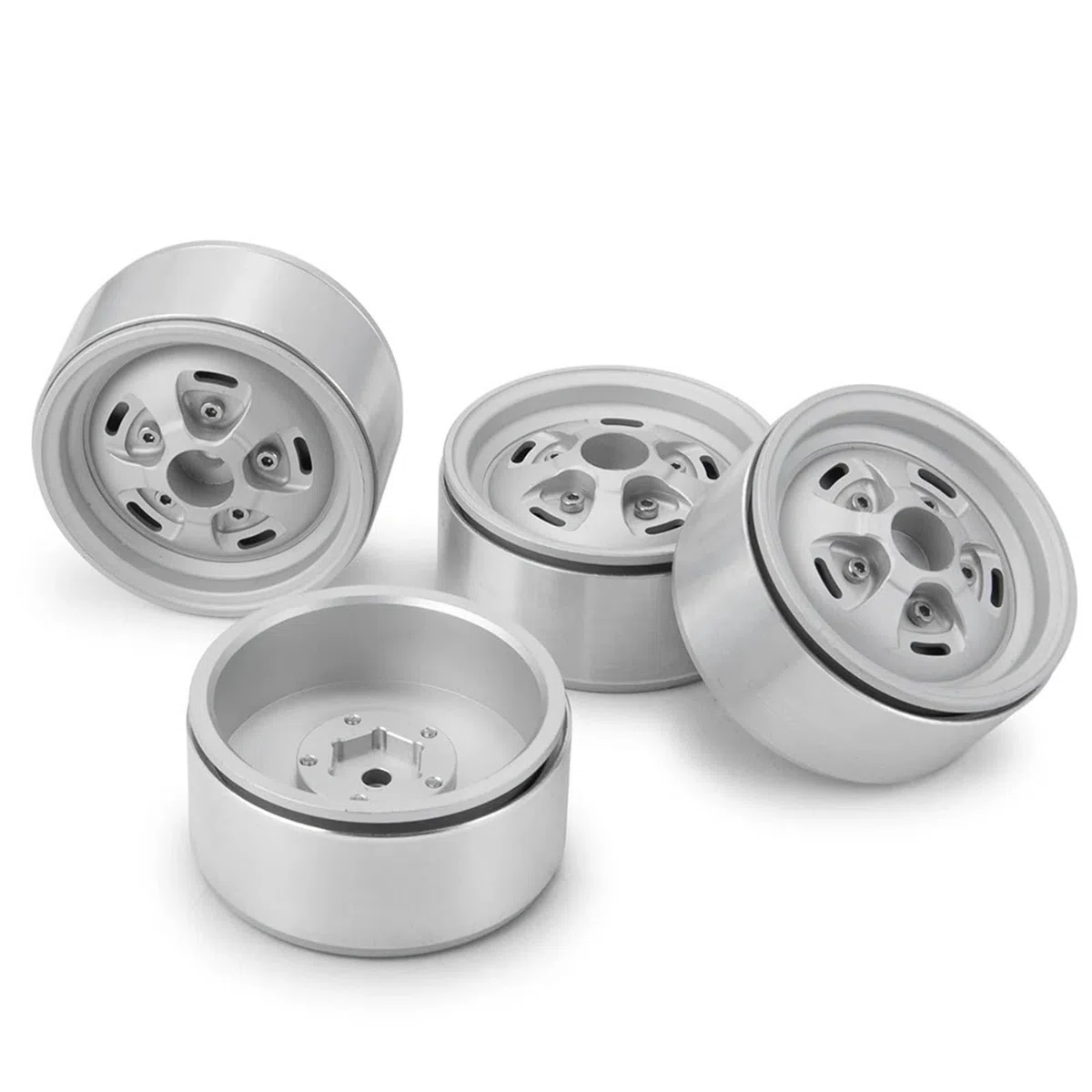Accessoires RC pour Axial pour SCX10 90046 CC01 D90 pour TRX4 F350 pour TRX6 1/10 4 Pièces 1.9 Pouces Jantes À Billes Jantes De Voiture sur Chenilles RC Moyeux