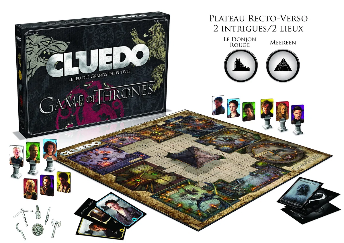 Winning Moves - Cluedo Game of Thrones - Jeu de société - Jeu de Plateau - A partir de 18 ans - 2 à 6 joueurs - Version Française